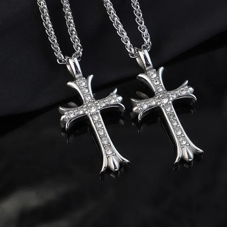 Zircon Cross Pendant Necklace 03 Zircon Cross Pendant Necklace 03