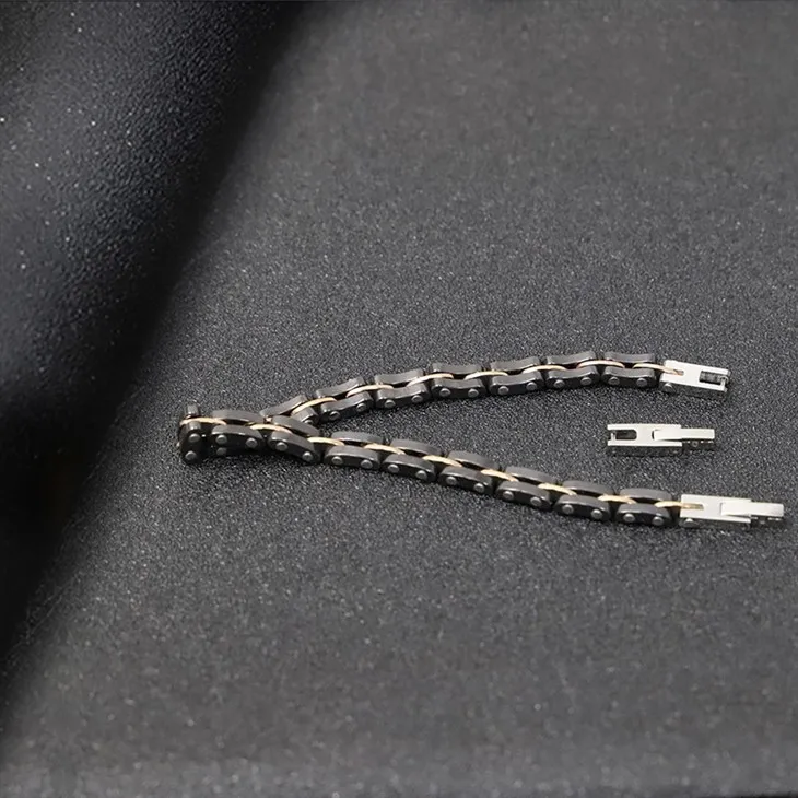 Ceramic And Stainless Steel Link Bracelet For Men suppliers
