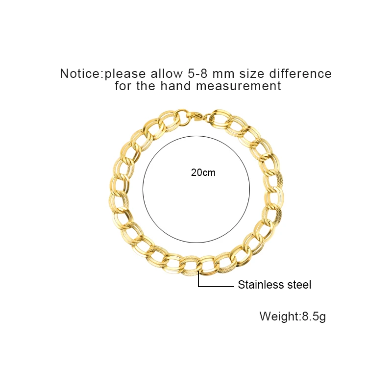 Gold Stainless Steel Oval Chain Bracelet Gold Stainless Steel Oval Chain Bracelet